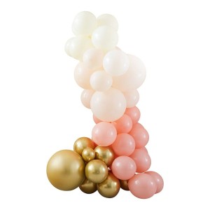 Kit de 75 Arcos de Globos - Oro Metlico/Melocotn