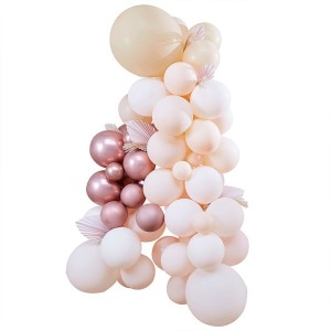 Pampas Arco Kit de 70 Globos Metlicos - Oro Rosa Metlico/Melocotn/Caramelo