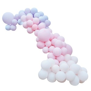 Luxe Arco Kit de 200 Globos Pastel - Rosa/Parma