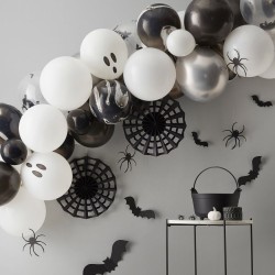 Arco Kit 40 Globos Halloween - Blanco y Negro. n1
