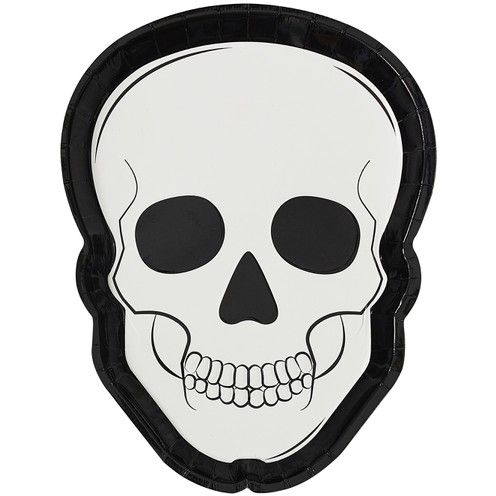 8 platos de esqueleto de Halloween 