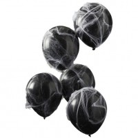 Kit 5 Globos Negros con Tela de Araa