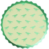 8 platos de dinosaurio