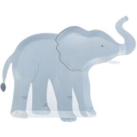 Contiene : 1 x 8 Platos Elefante - Animales Salvajes