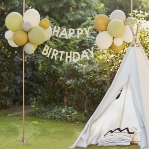 Guirnalda de Happy Birthday con globos - Animales Salvajes