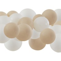 40 globos desnudos/blancos