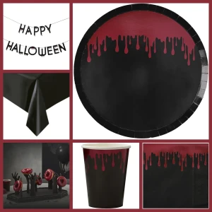 Caja de fiesta negra sangrienta grande