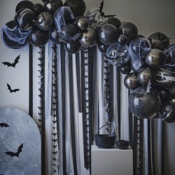 Kit de Arco de Globos de Halloween de 75 globos con guirnaldas,  arañas y murciélagos. n°1