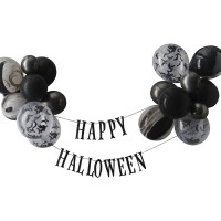 Kit de globos y guirnaldas - Happy Halloween