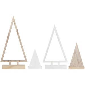 Set de 4 rboles de Navidad - Madera