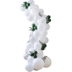 Kit de arco de 75 globos con ramas de abeto - Navidad nevada. n1