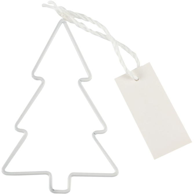 4 Tarjetas de mesa rbol de Navidad Blanco 