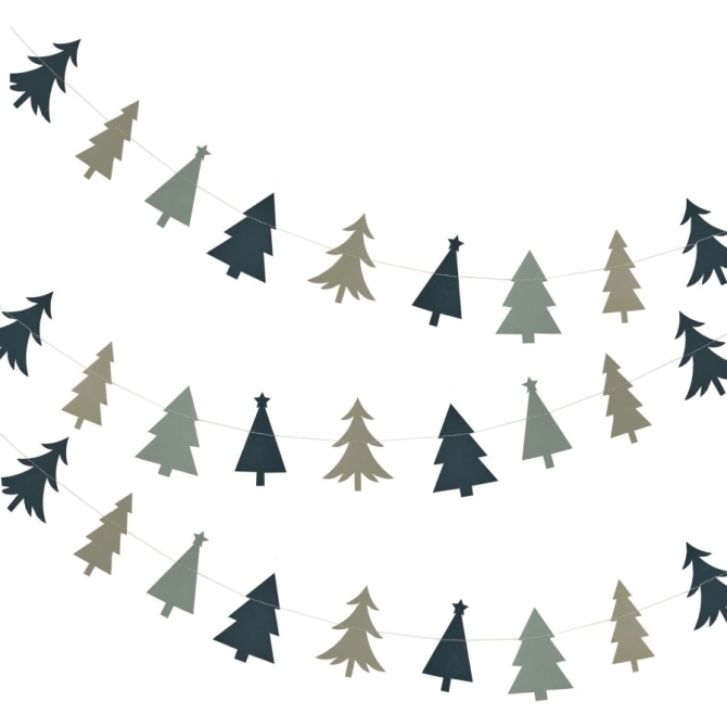 Guirnalda de Árbol de Navidad Verde 