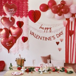 16 Servilletas Corazn Origami Rojo. n2