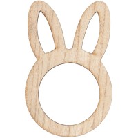 6 servilleteros de madera de conejo
