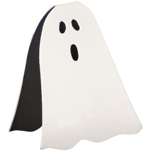 6 tarjetas de mesa fantasma de Halloween - Papel
