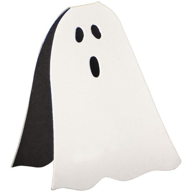 6 tarjetas de mesa fantasma de Halloween - Papel 