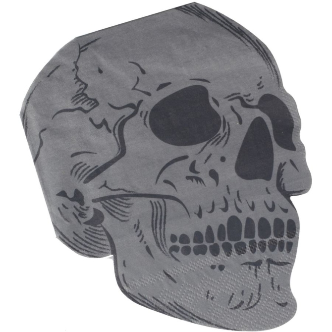 16 servilletas de calavera de Halloween 