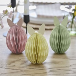 3 Decoraciones de Mesa de Pascua en Nido de Abeja. n1