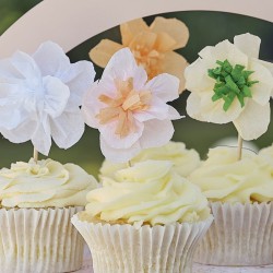 6 Cupcakes Toppers Primavera Floral. n2