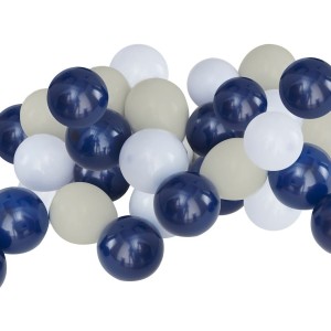 40 Globos Azul Marino, Azul y Gris - 13 cm