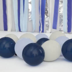 40 Globos Azul Marino,  Azul y Gris - 13 cm. n1
