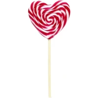 1 Piruleta Corazn Rojo/Blanco 60g - Fresa