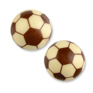 4 balones de ftbol de chocolate