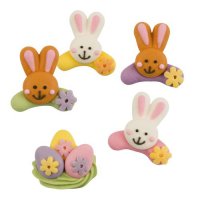 1 Conejo + 1 Nido de Pascua 2D (3,5 cm) - Azcar