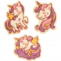 3 Unicornios (4,1 cm) - Chocolate Blanco