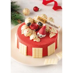 2 Sphères Etoiles 3D (Ø 2, 7 cm) - Chocolat Blanc. n°1