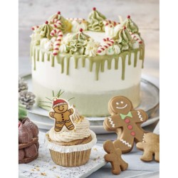 3 Bastones de Cebada Navideño (5, 5 cm) - Chocolate Blanco. n°1