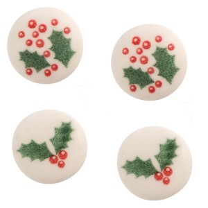 4 Mini Discos de Acebo (3 cm) - Az�car