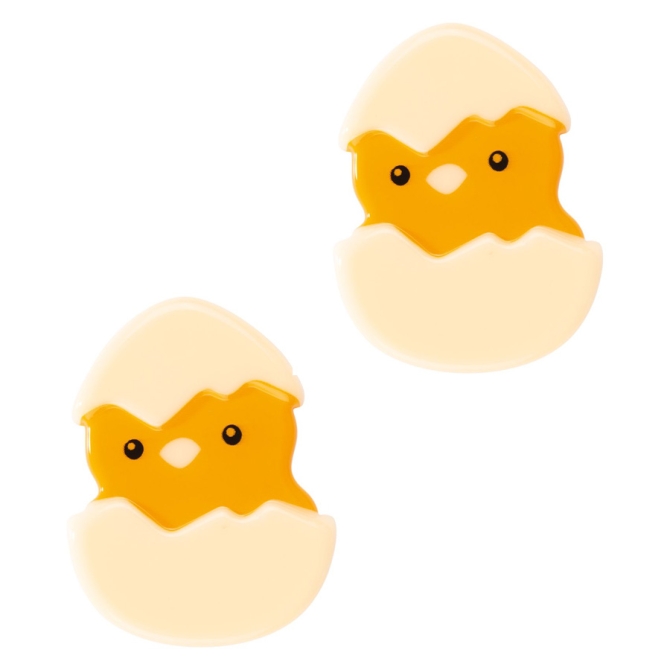 2 Pollitos de Pascua (3, 7 cm) - Chocolate Blanco 