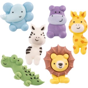 6 decoraciones de animales de safari - Azcar