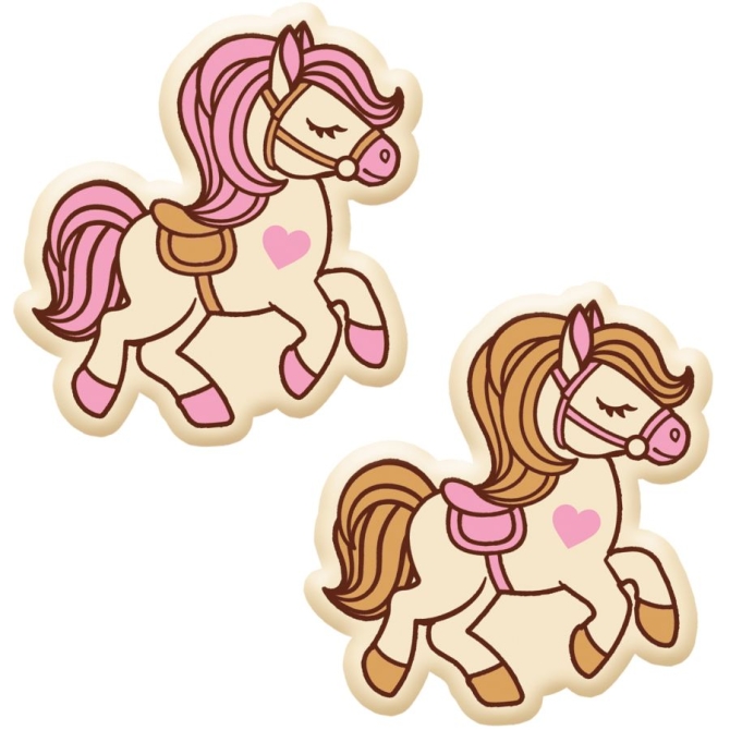 2 Unicornios (3, 7 cm) - Chocolate blanco 