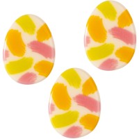 3 peque�os huevos de Pascua decorados (2,6 cm) � Chocolate blanco