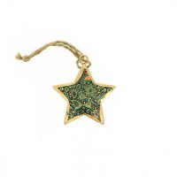 Decoracin para colgar Estrella Estampado Fantasa N 3 (6 cm) - Metal