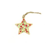 Decoracin para colgar Estrella Estampado Fantasa N4 (6 cm) - Metal