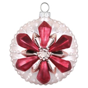 Jewel Ball Rose Flower Copo de nieve (8 cm) - Cristal