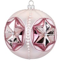 Maxi Bola Joya Estrella Rosa (10 cm) - Cristal