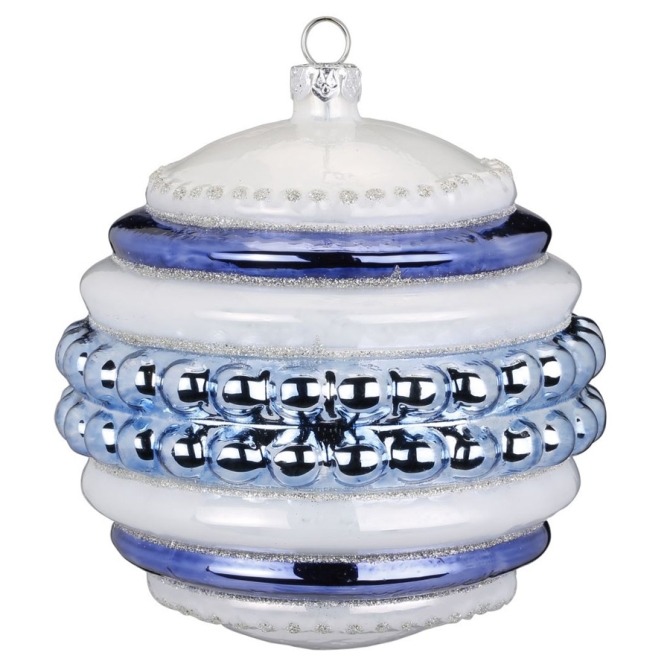 Maxi Bola Joya Azul Perla (10 cm) - Cristal 
