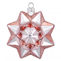 Bola Joya Estrella Rosa (8 cm) - Cristal