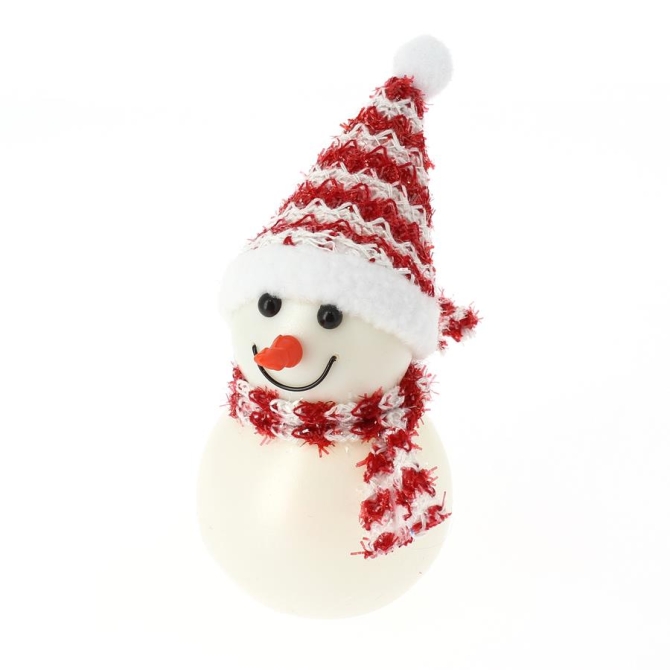 Mueco de nieve con luz LED (14 cm) - Cambio de color 