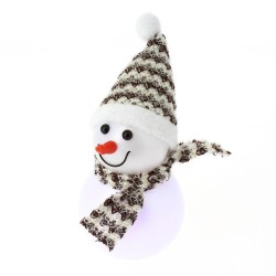 Mueco de nieve con luz LED (14 cm) - Cambio de color. n2