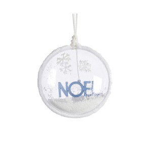 Bola Convexa Decorativa Navidad Azul (10 cm)
