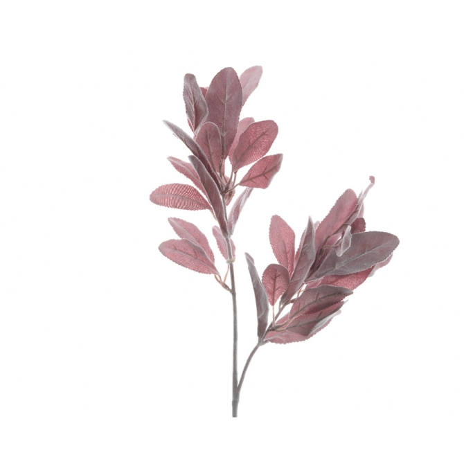 Rama Follaje Rosa Invierno (70 cm) - Tela / Plstico 
