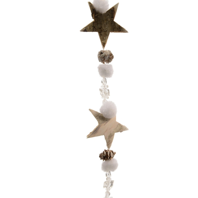 Guirnalda navidea Nature Pins and Stars (1 m) 