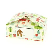 6 Cajas Regalo Packs Navidad/Verde Liso - Cartn
