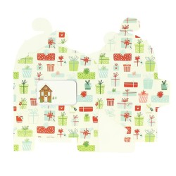 6 Cajas Regalo Packs Navidad / Verde Liso - Cartn. n1